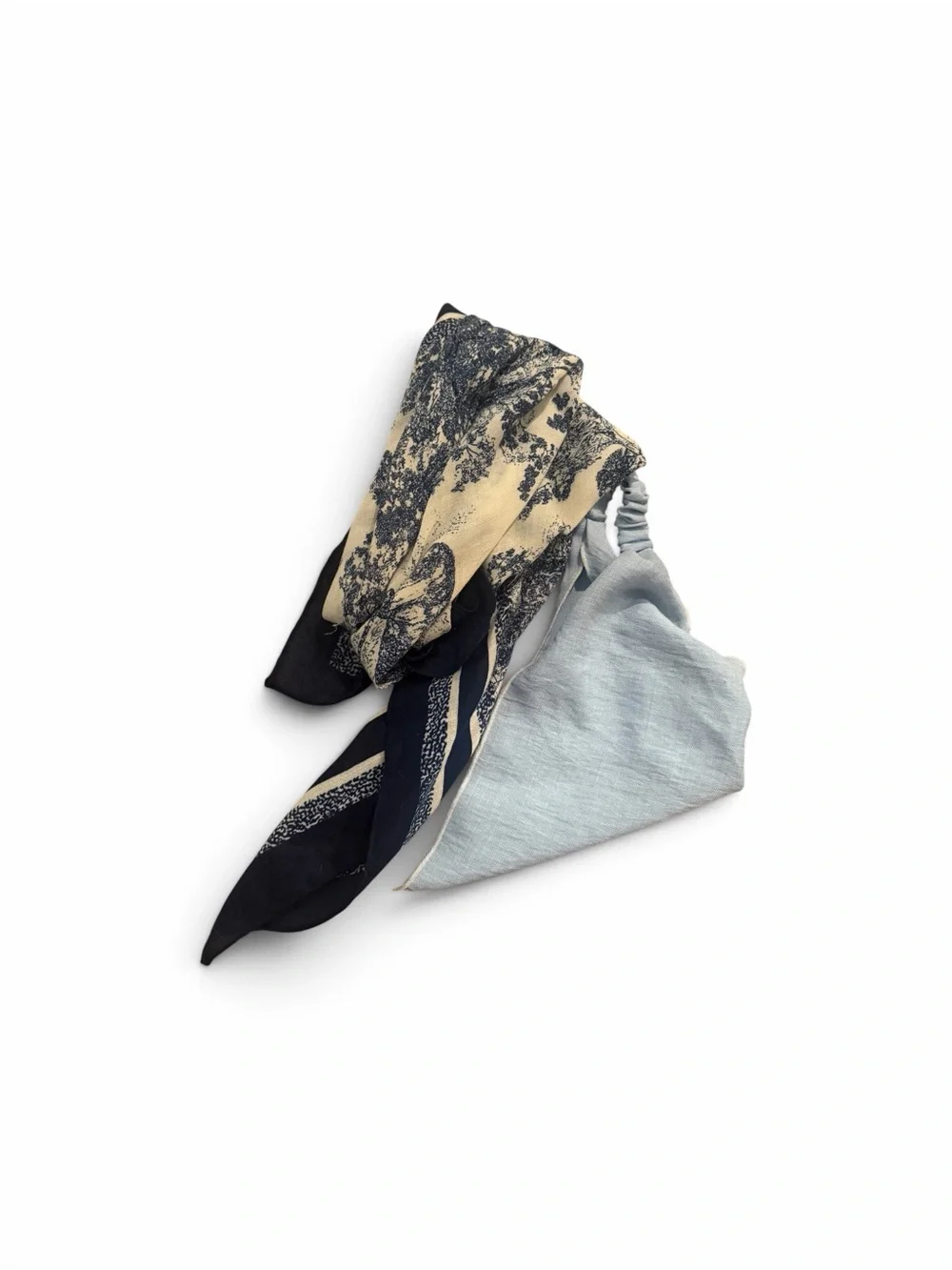 Assorted Women's Hair Accessories Set in Navy, Beige, Light Blue and Cream
